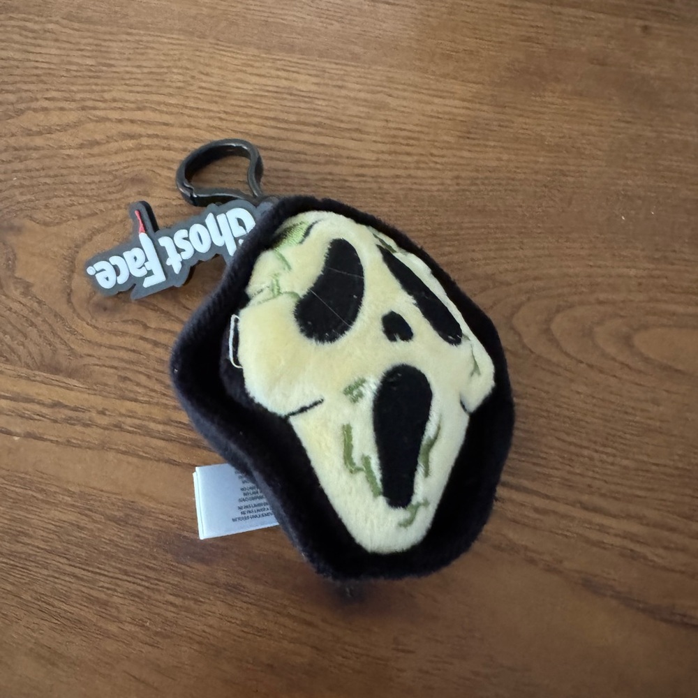 Ghost Face Skull Plush Keychain